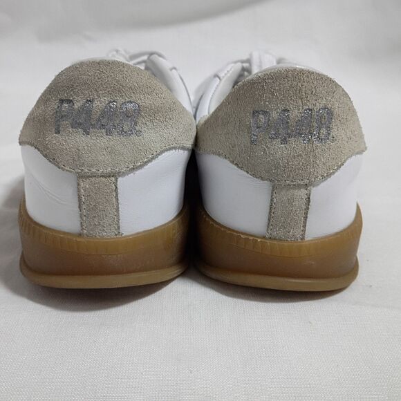 P448 Made in Italy Monza Lace-Up Sneakers White/Grey  Leather/suede Size 41